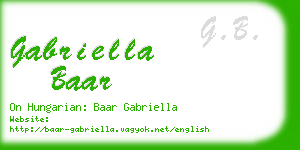 gabriella baar business card